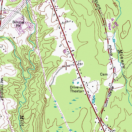 Topographic Map of Jameson Cemetery, ME