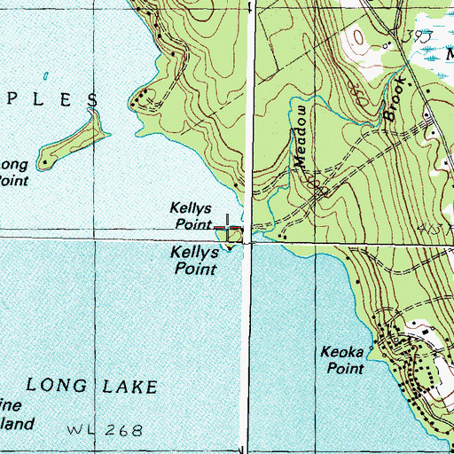 Topographic Map of Kellys Point, ME