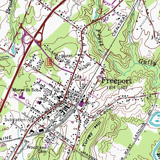 Topographic Map of King Way Mall Shopping Center, ME