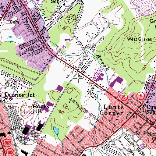 Topographic Map of Kingdom Hall of Jehovahs Witnesses, ME