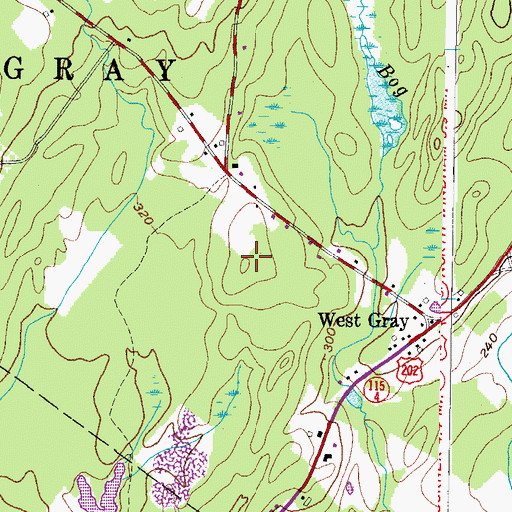 Topographic Map of Knight Hill, ME