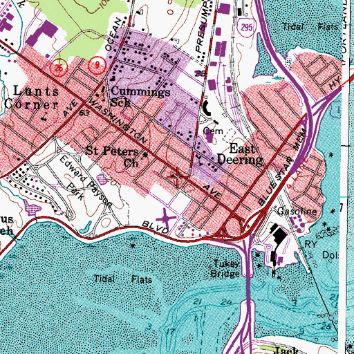 Topographic Map of Korean United Methodist Church, ME