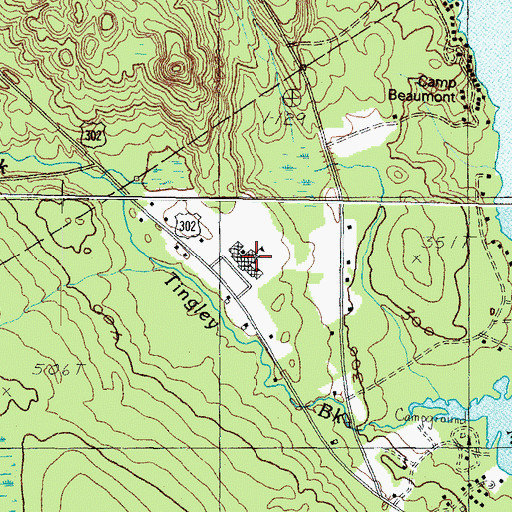 Topographic Map of Lake Region High School, ME