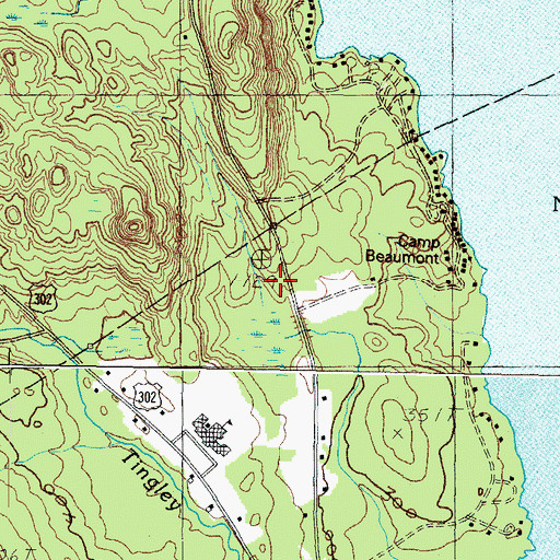 Topographic Map of Lake Region Middle School, ME