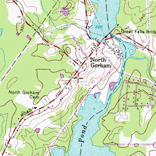 Topographic Map of Lebi Hall School (historical), ME