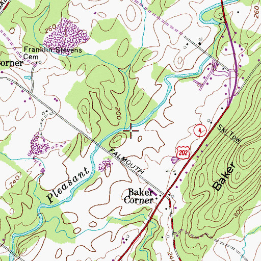 Topographic Map of Legrand Brook, ME
