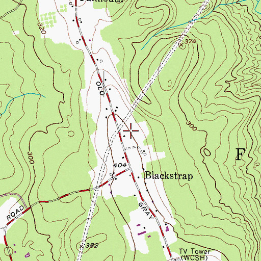 Topographic Map of Leighton Family Cemetery, ME