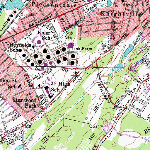 Topographic Map of Lighthouse Day School, ME