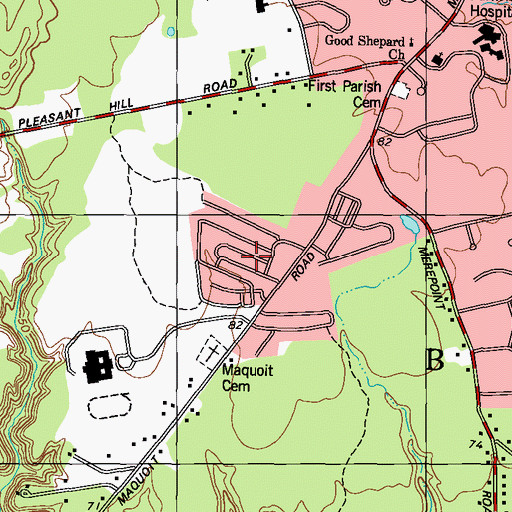 Topographic Map of Linnhaven West, ME