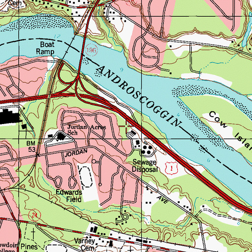 Topographic Map of Lishness Park, ME