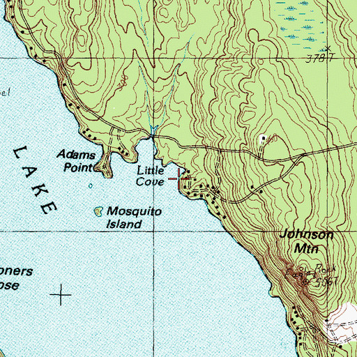 Topographic Map of Little Cove, ME