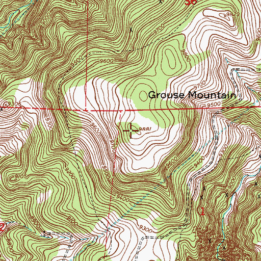 Topographic Map of Grouse Mountain, CO