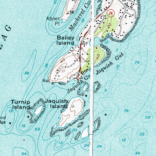 Topographic Map of Lobstermans Statue, ME