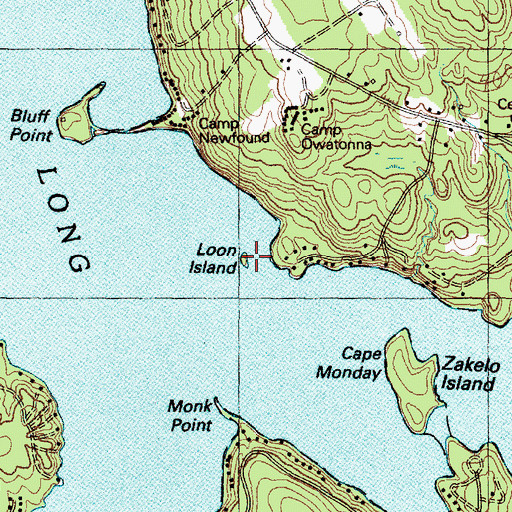 Topographic Map of Loon Island, ME