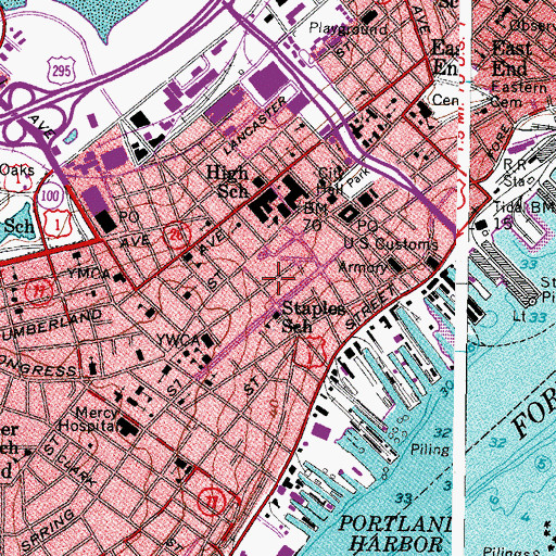 Topographic Map of Maine Historical Society Building, ME