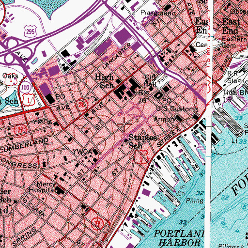 Topographic Map of Maine History Gallery, ME