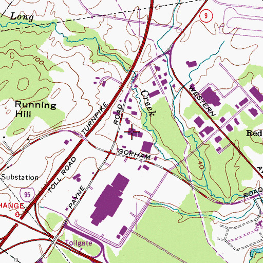 Topographic Map of Mall Plaza Shopping Center, ME