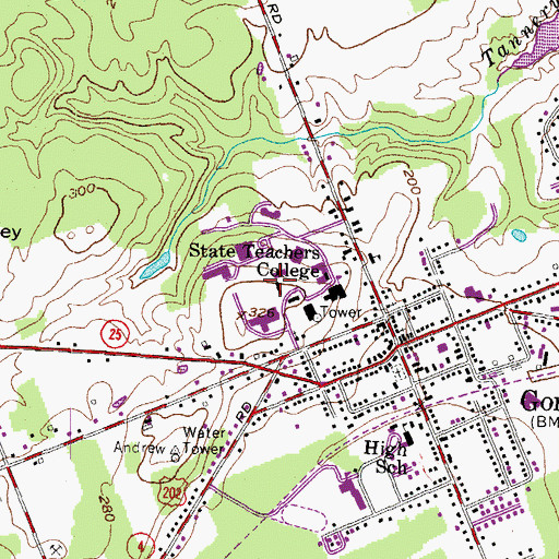 Topographic Map of McLellan House, ME