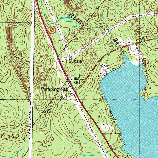 Topographic Map of Meadow Brook, ME