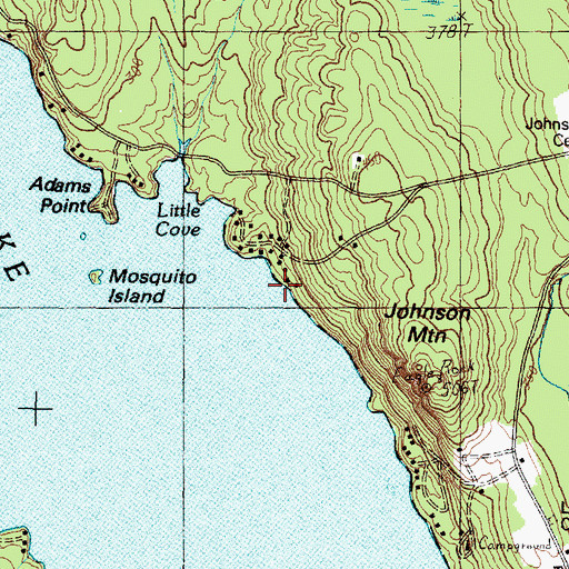Topographic Map of Mosquito Island, ME