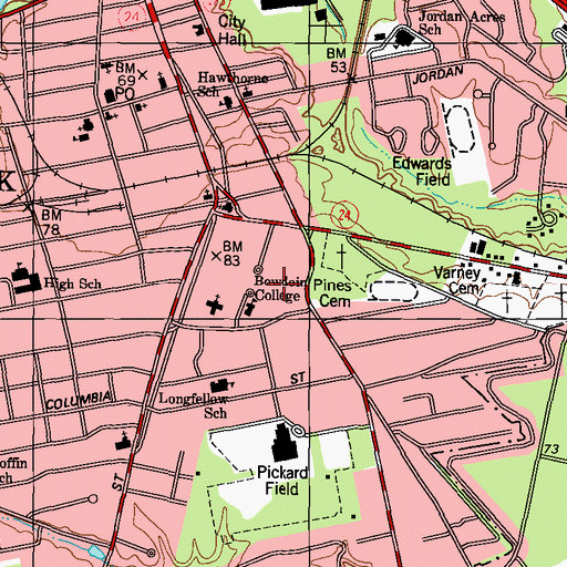 Topographic Map of Moulton Union, ME