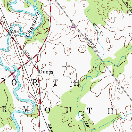 Topographic Map of North Yarmouth Post Office (historical), ME