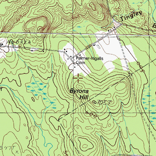 Topographic Map of Palmer-Ingalls Cemetery, ME