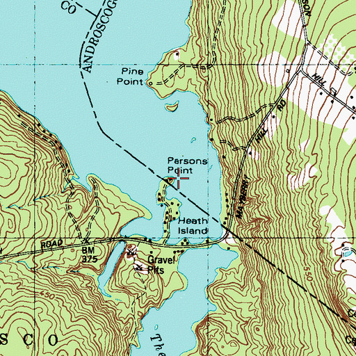 Topographic Map of Parsons Point, ME