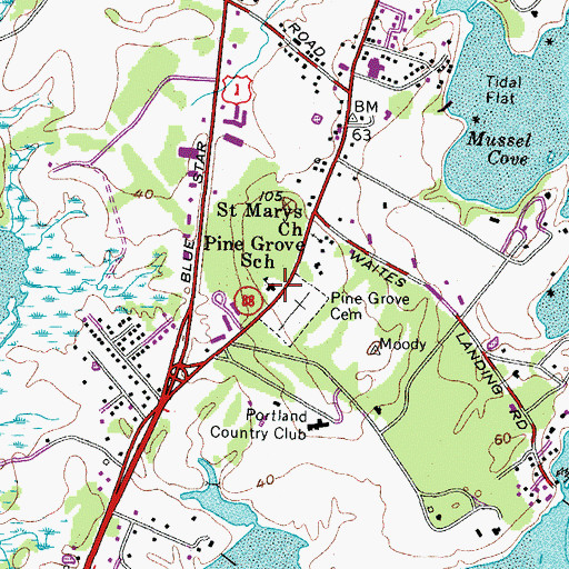 Topographic Map of Pine Grove Child Development Center, ME