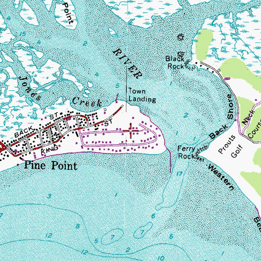 Topographic Map of Pine Point Beach, ME