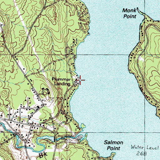 Topographic Map of Plummer Landing, ME