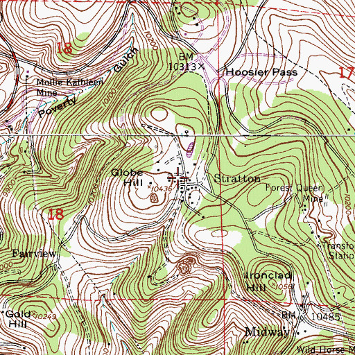 Topographic Map of Stratton, CO