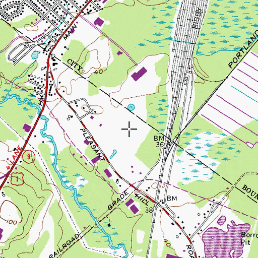Topographic Map of Port O'Maine Airport (historical), ME