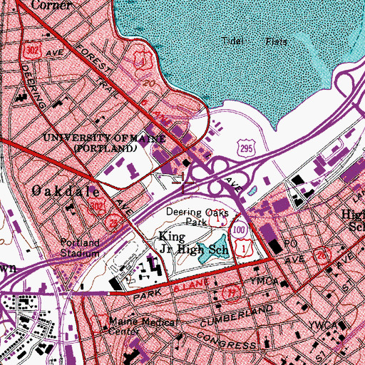 Topographic Map of Powers House, ME