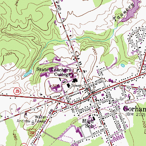 Topographic Map of Presidents House, ME