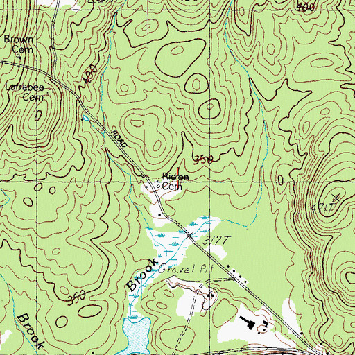 Topographic Map of Ridlon Cemetery, ME