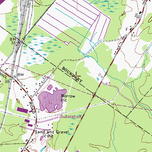 Topographic Map of Rigby (historical), ME