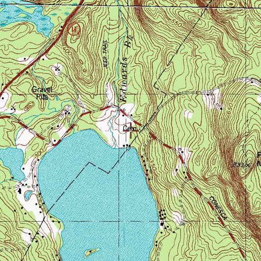 Topographic Map of Robinson Brook, ME