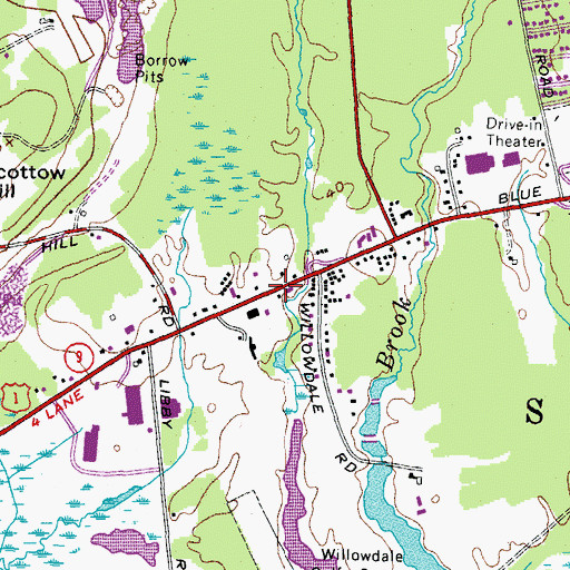 Topographic Map of Royal Ridge Church of God, ME