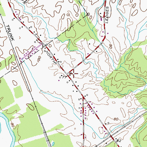Topographic Map of Royal River Park, ME