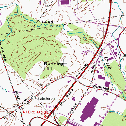 Topographic Map of Sable Oaks Golf Club, ME