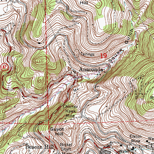 Topographic Map of Squaw Gulch, CO