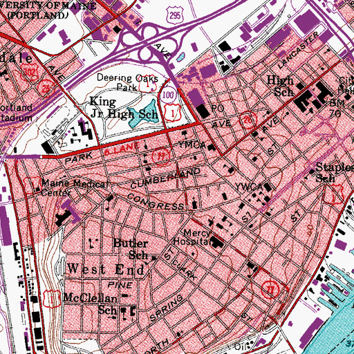 Topographic Map of Saint Camillus Mission Rectory, ME