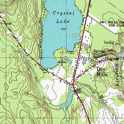 Topographic Map of Saint Gregory Rectory, ME