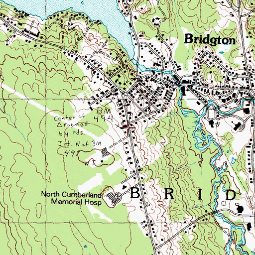 Topographic Map of Saint Josephs Church, ME