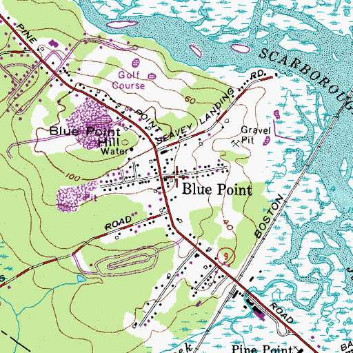 Topographic Map of Saint Jude Chapel, ME