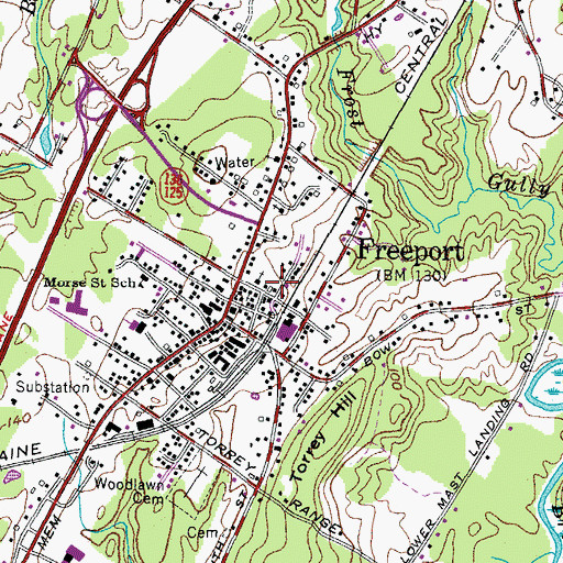 Topographic Map of Saint Judes Catholic Church, ME