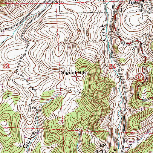 Topographic Map of Signal Hill, CO