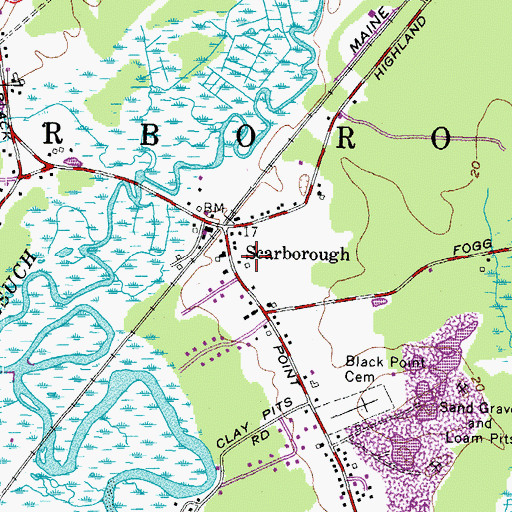 Topographic Map of Saint Maximillian Parish Church, ME