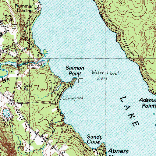 Topographic Map of Salmon Point, ME